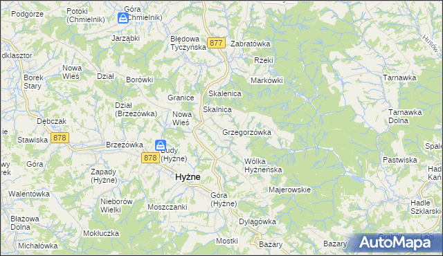 mapa Grzegorzówka, Grzegorzówka na mapie Targeo