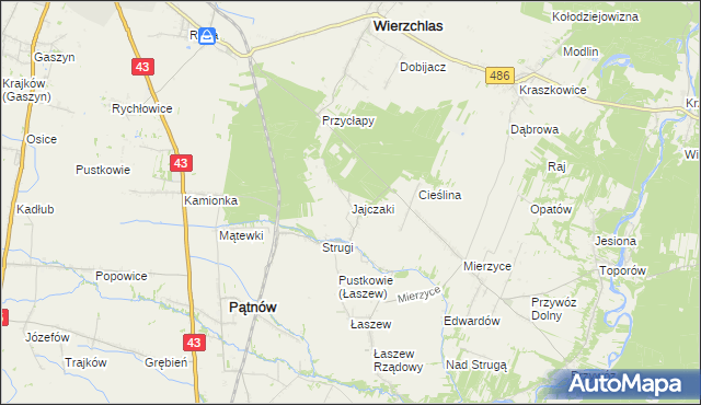 mapa Jajczaki, Jajczaki na mapie Targeo