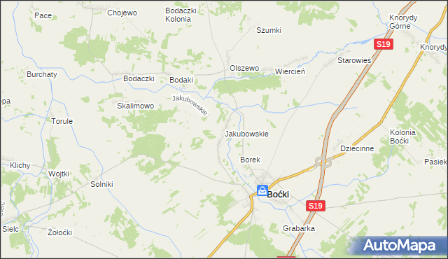 mapa Jakubowskie, Jakubowskie na mapie Targeo