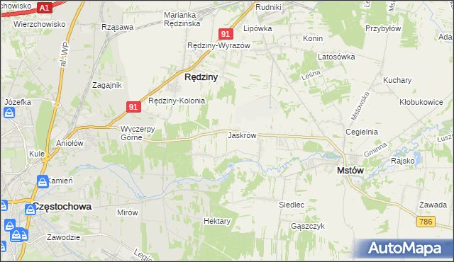 mapa Jaskrów, Jaskrów na mapie Targeo