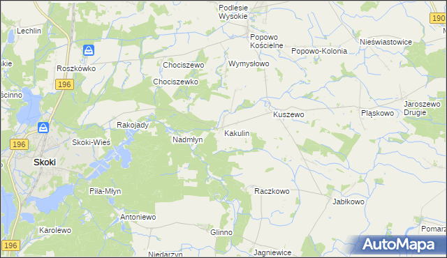 mapa Kakulin, Kakulin na mapie Targeo