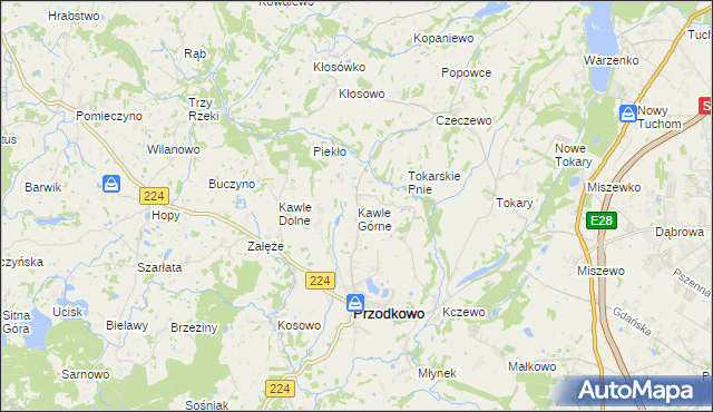 mapa Kawle Górne, Kawle Górne na mapie Targeo