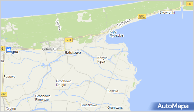 mapa Kobyla Kępa, Kobyla Kępa na mapie Targeo