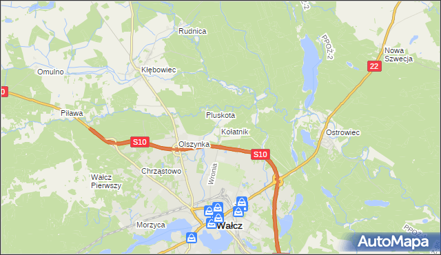 mapa Kołatnik, Kołatnik na mapie Targeo