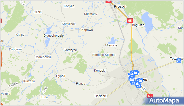 mapa Konopki-Kolonie, Konopki-Kolonie na mapie Targeo