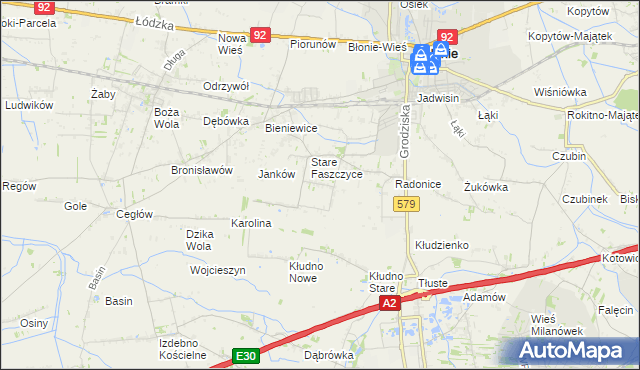 mapa Konstantów gmina Błonie, Konstantów gmina Błonie na mapie Targeo