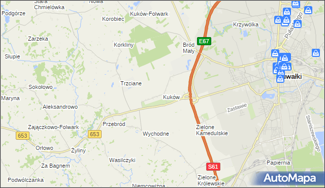 mapa Kuków gmina Suwałki, Kuków gmina Suwałki na mapie Targeo