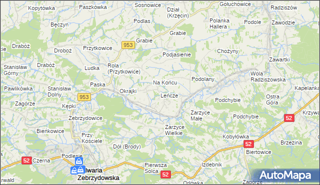 mapa Leńcze, Leńcze na mapie Targeo