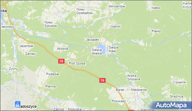 mapa Leśniczówka Krzyżówki, Leśniczówka Krzyżówki na mapie Targeo