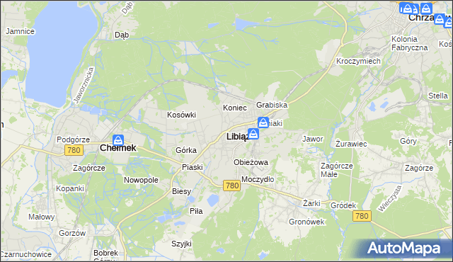mapa Libiąż, Libiąż na mapie Targeo