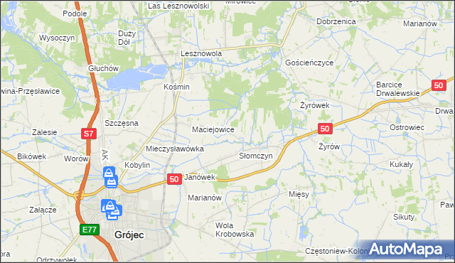 mapa Lisówek gmina Grójec, Lisówek gmina Grójec na mapie Targeo