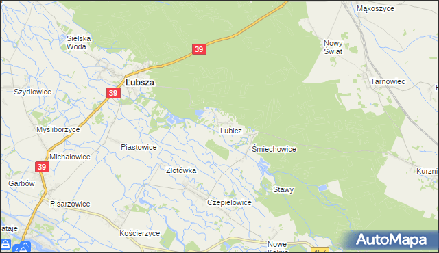 mapa Lubicz gmina Lubsza, Lubicz gmina Lubsza na mapie Targeo