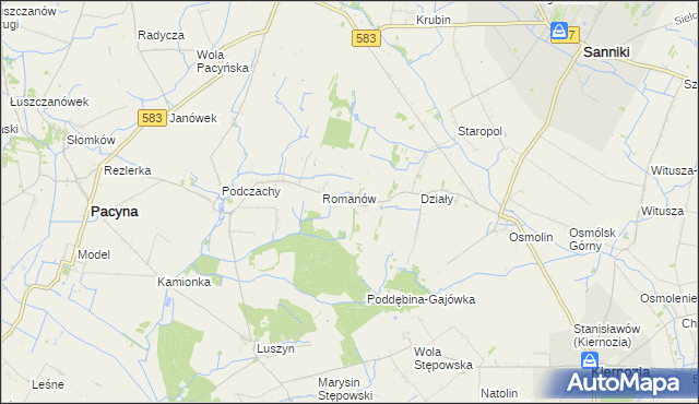 mapa Lubików, Lubików na mapie Targeo