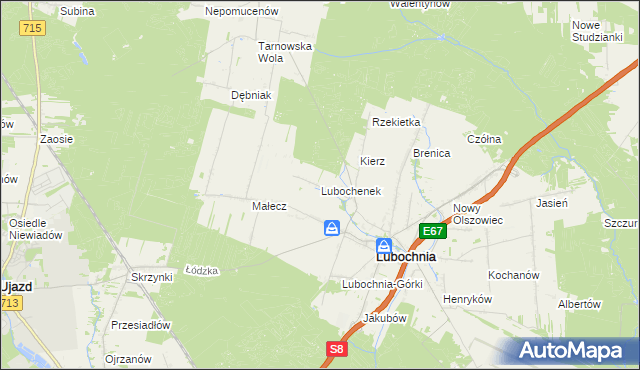 mapa Lubochenek, Lubochenek na mapie Targeo