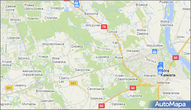 mapa Ługówka, Ługówka na mapie Targeo