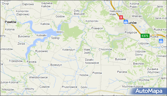 mapa Małe Jodło, Małe Jodło na mapie Targeo