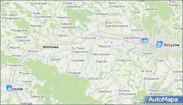 mapa Markuszowa, Markuszowa na mapie Targeo