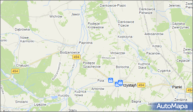 mapa Michalinów, Michalinów na mapie Targeo