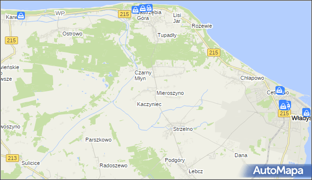 mapa Mieroszyno, Mieroszyno na mapie Targeo