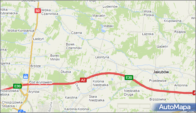 mapa Mistów, Mistów na mapie Targeo