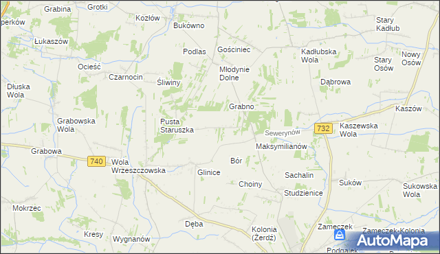 mapa Mścichów, Mścichów na mapie Targeo