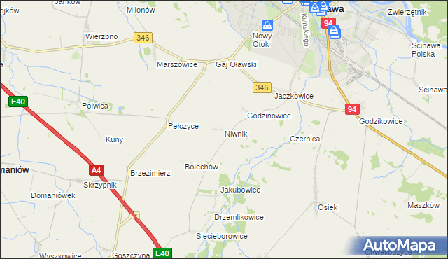 mapa Niwnik, Niwnik na mapie Targeo