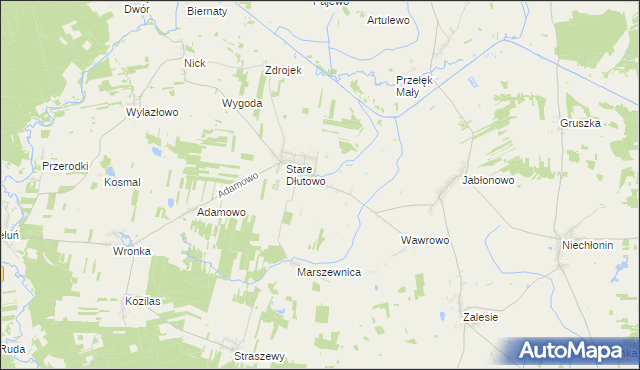 mapa Nowe Dłutowo, Nowe Dłutowo na mapie Targeo