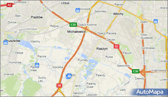 mapa Nowe Grocholice, Nowe Grocholice na mapie Targeo