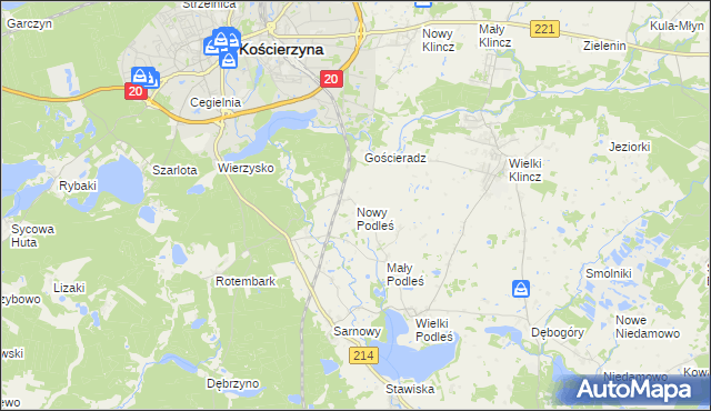 mapa Nowy Podleś, Nowy Podleś na mapie Targeo