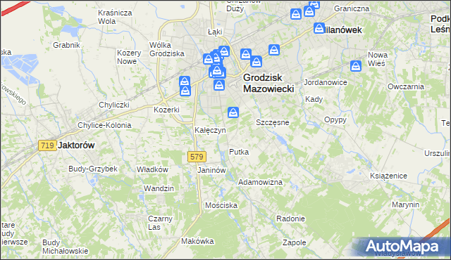 mapa Odrano-Wola, Odrano-Wola na mapie Targeo