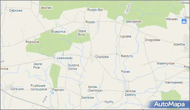 mapa Orpiszew, Orpiszew na mapie Targeo