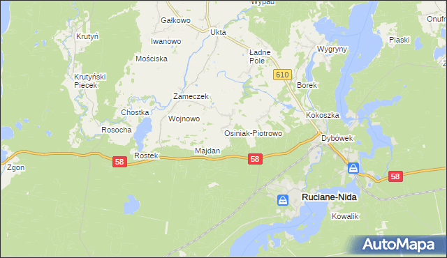 mapa Osiniak-Piotrowo, Osiniak-Piotrowo na mapie Targeo