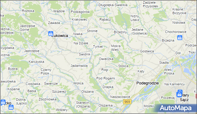 mapa Owieczka, Owieczka na mapie Targeo