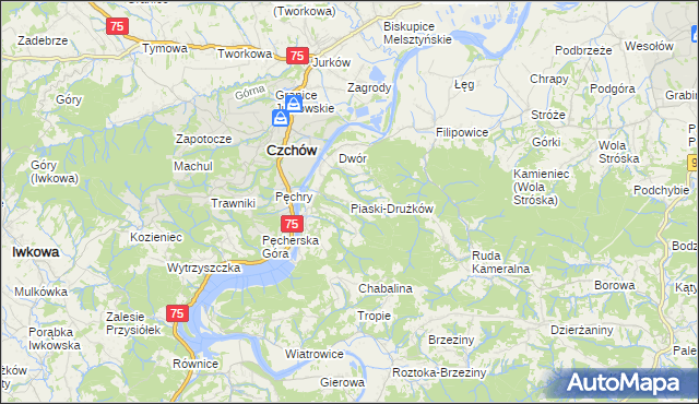 mapa Piaski-Drużków, Piaski-Drużków na mapie Targeo
