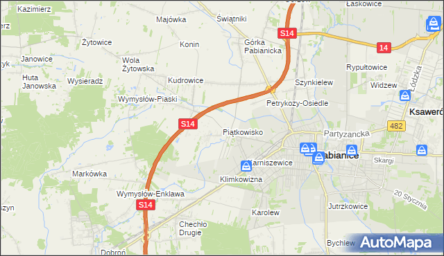 mapa Piątkowisko, Piątkowisko na mapie Targeo