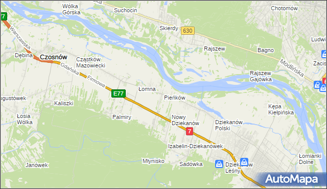 mapa Pieńków, Pieńków na mapie Targeo