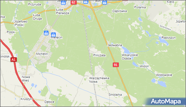 mapa Pińczata, Pińczata na mapie Targeo