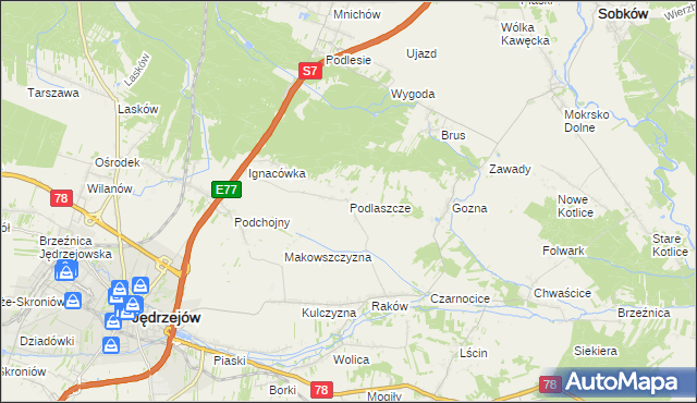 mapa Podlaszcze, Podlaszcze na mapie Targeo