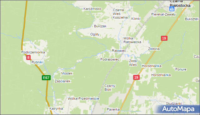 mapa Podratowiec, Podratowiec na mapie Targeo