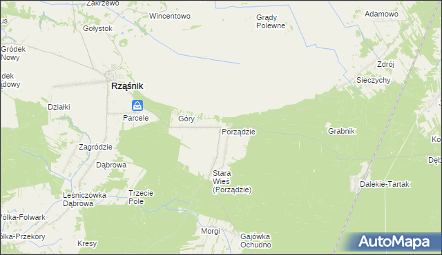 mapa Porządzie, Porządzie na mapie Targeo