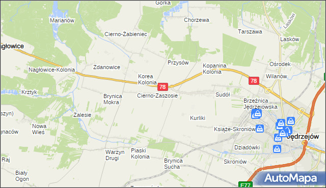 mapa Prząsław, Prząsław na mapie Targeo