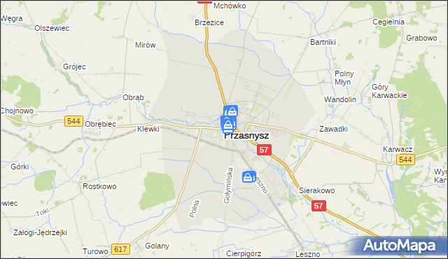 mapa Przasnysz, Przasnysz na mapie Targeo