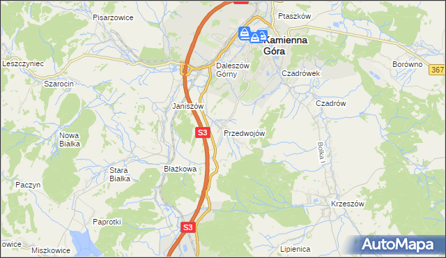 mapa Przedwojów, Przedwojów na mapie Targeo