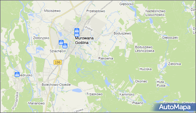 mapa Rakownia, Rakownia na mapie Targeo