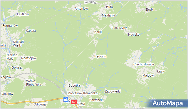 mapa Rędocin, Rędocin na mapie Targeo