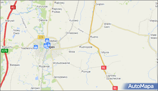 mapa Rudnopole, Rudnopole na mapie Targeo