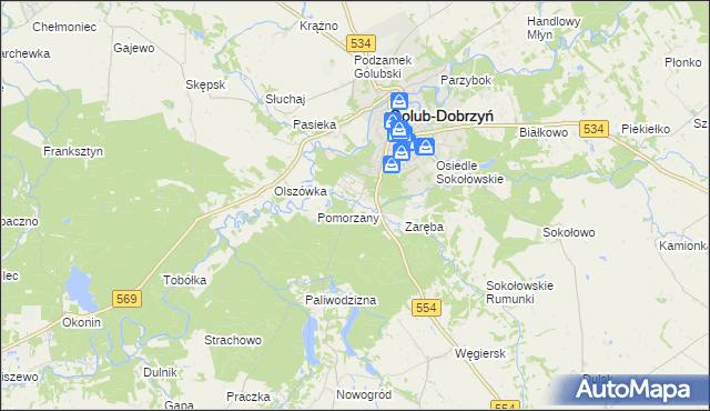 mapa Ruziec, Ruziec na mapie Targeo