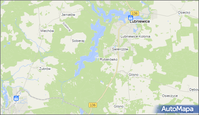 mapa Rybakówko, Rybakówko na mapie Targeo