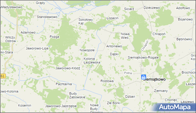 mapa Siemiątkowo-Siódmaczka, Siemiątkowo-Siódmaczka na mapie Targeo