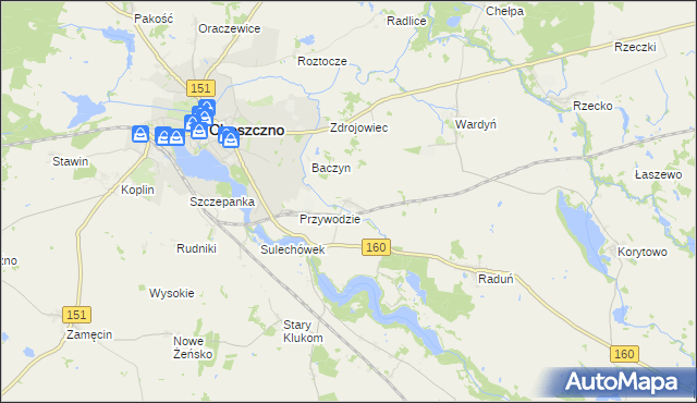 mapa Smoleń gmina Choszczno, Smoleń gmina Choszczno na mapie Targeo